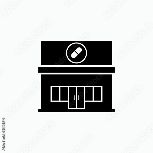 Drugstore Icon. Pharmacy Symbol - Vector. 