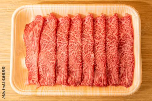 Japanese domestic Wagyu beef slices (Gunma, Jyoshu beef)