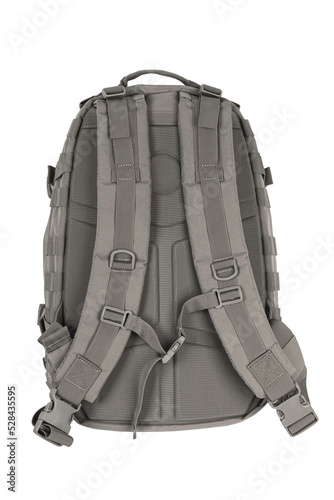 Military tactical  backpack. Travel bag. Rucksack isolated on white back.