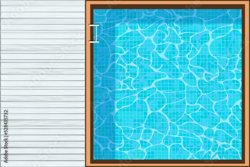 swimming pool top view. Vector illustration