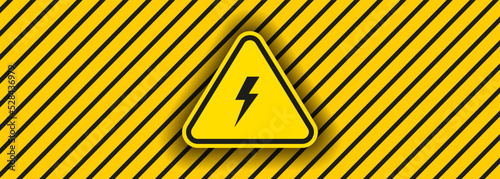 Vector flat icon high voltage