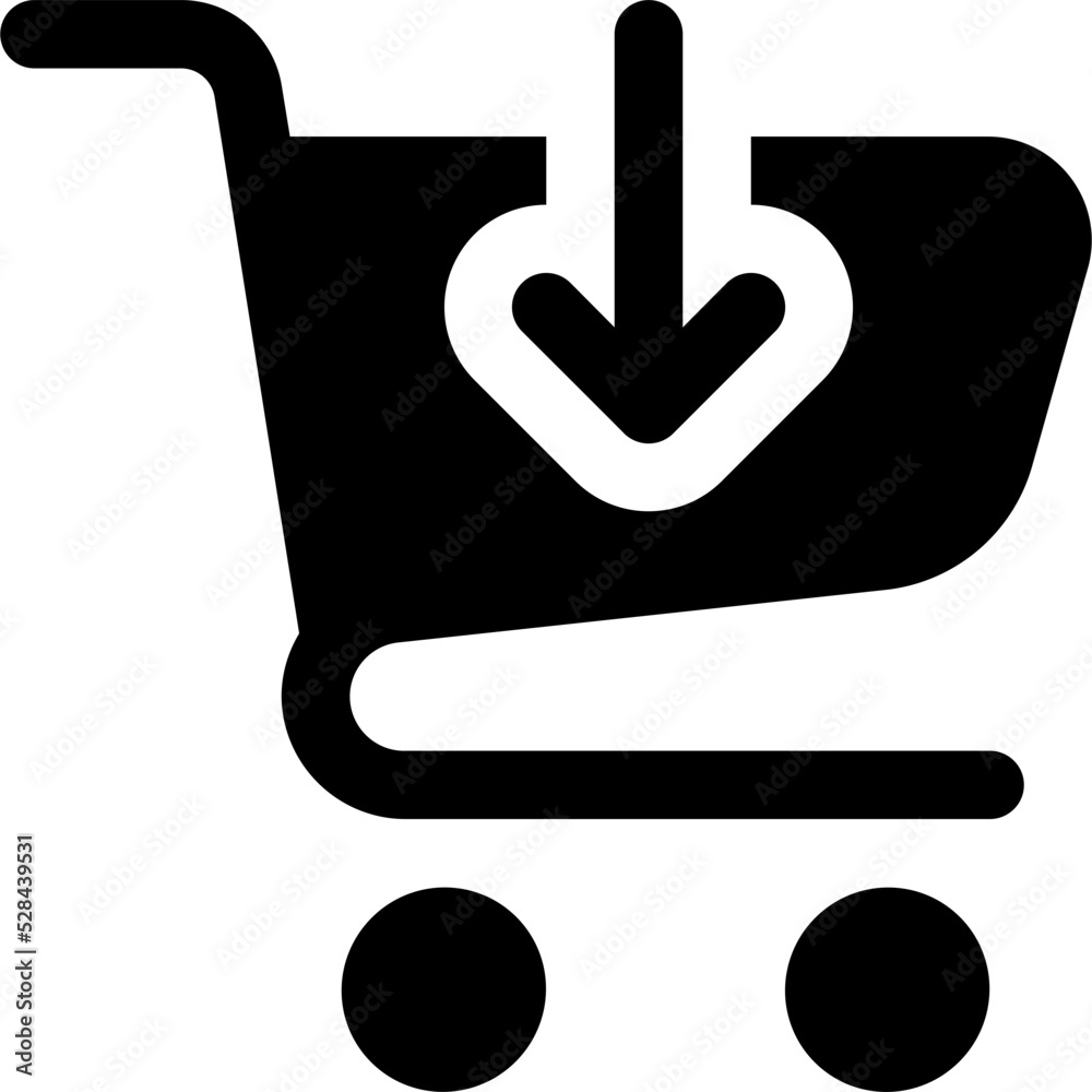 add cart glyph icon