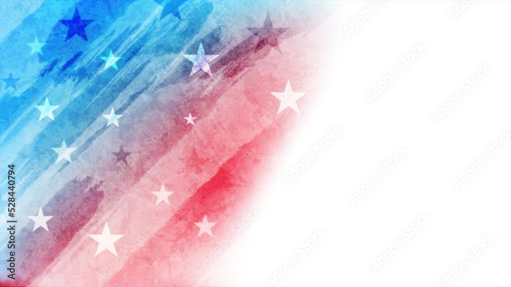 Concept USA flag abstract grunge blot background. Seamless looping american motion design. Video animation Ultra HD 4K 3840x2160