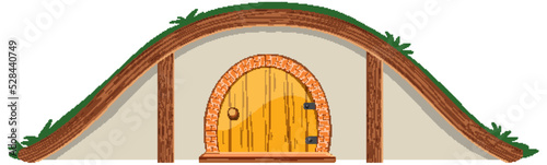 Hobbit house isolated on white background