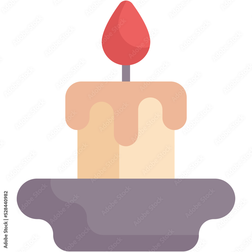 Obraz premium candle flat icon