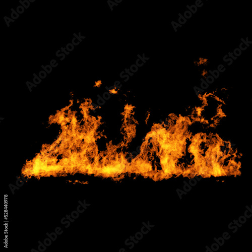 Burning Fire and Flames Overlay on Black Background
 photo