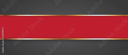 long red colored ribbon banner with gold frame on dark background Free Download long red colored ribbon banner with gold frame on dark background - GFXLoad