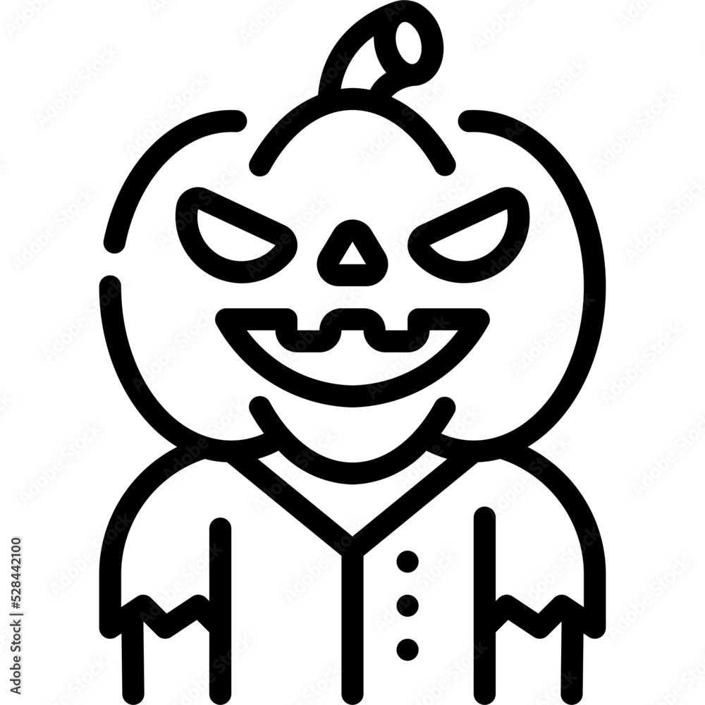 scarecrow line icon