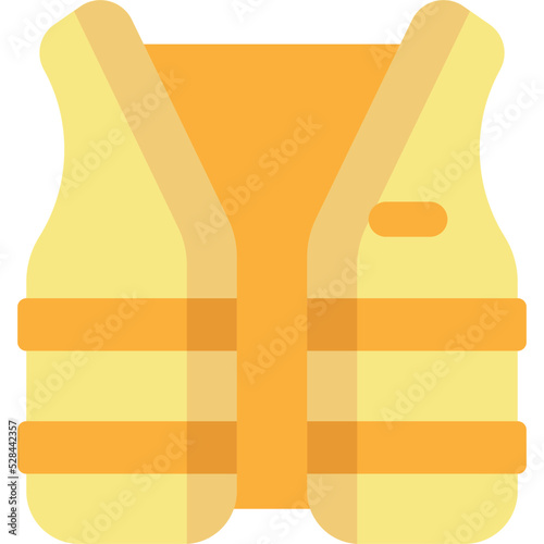 high visibility vest flat icon