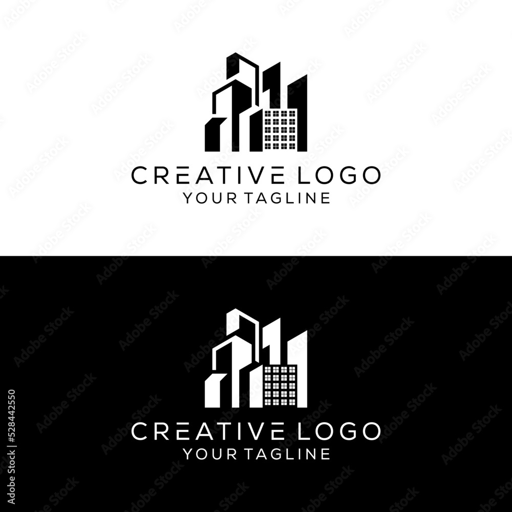 creative building logo design vector
