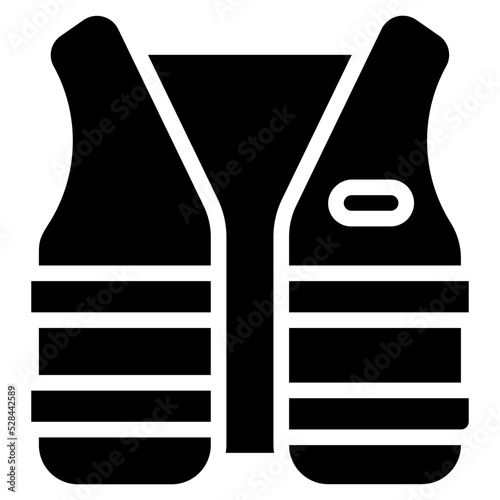 high visibility vest glyph icon