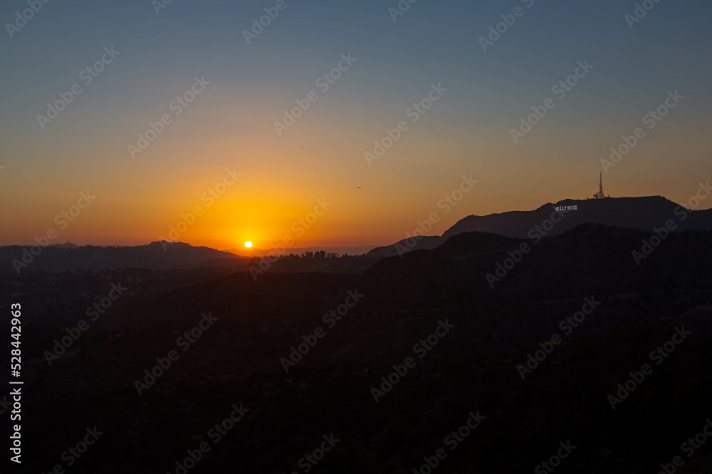 Sunset Los Angeles Hollywood California