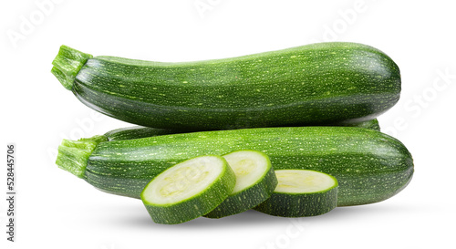 Fresh zucchini isolated on alpha layer png photo