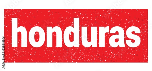 honduras text written on red stamp sign.