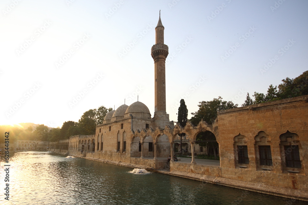 Obraz premium Rizvaniye Mosque-Madrasa is mid-eighteenth century Ottoman mosque and school in the city of Sanliurfa of Turkey