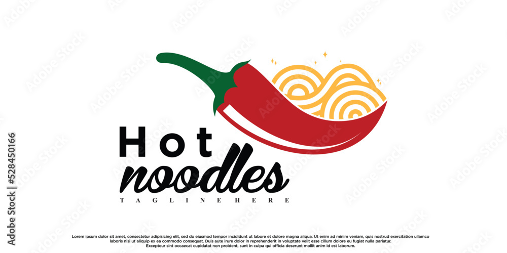 Noodles or ramen logo design with unique concept Premium Vector Noodles or ramen logo design with unique concept Premium Vector