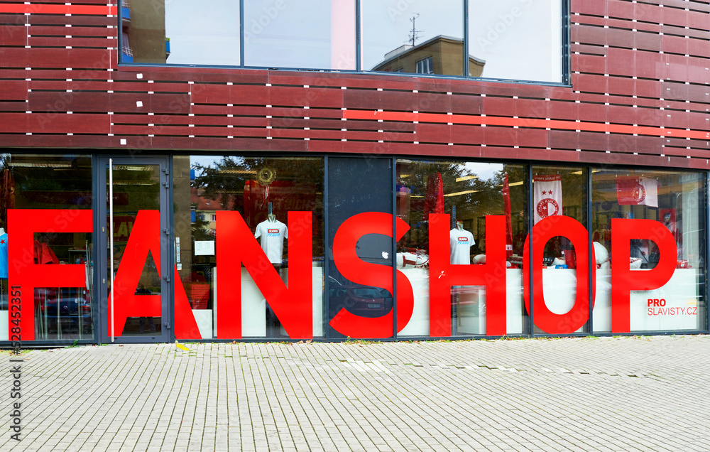 Fan shop at Sinobo stadium - the official arena of FC Slavia, Prague ...