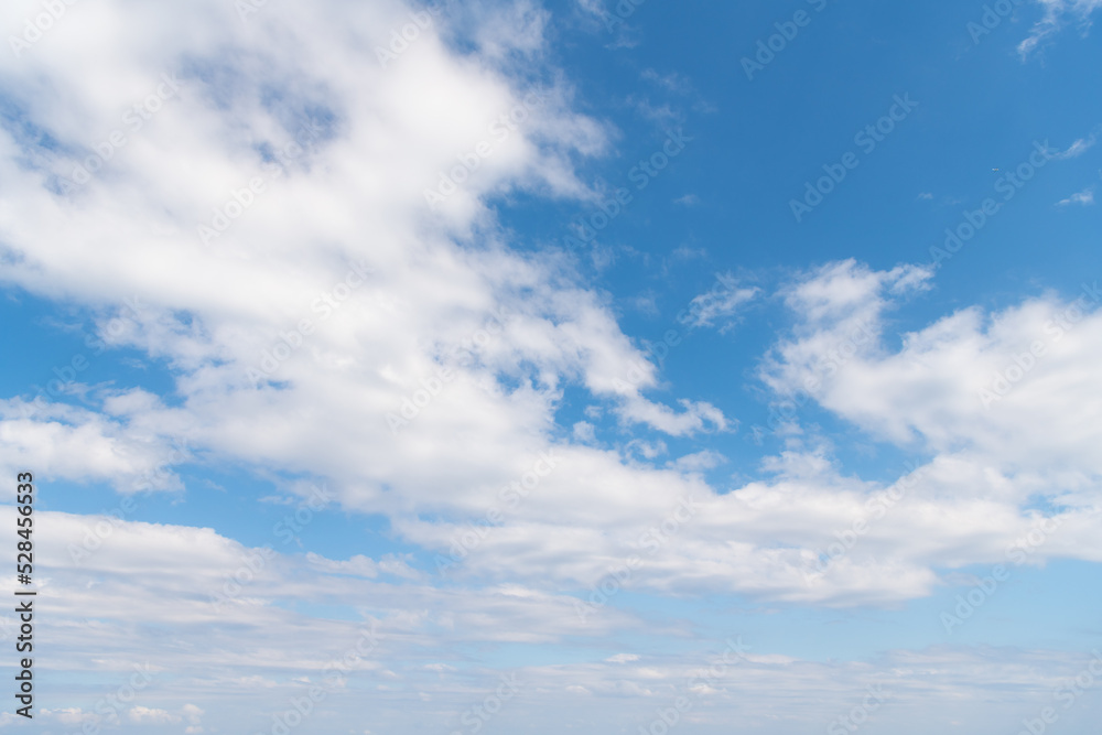 nature background of blue sky with white clouds