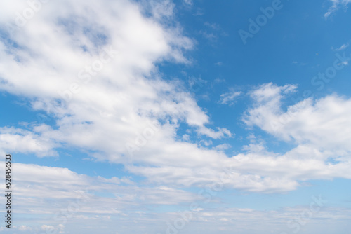 nature background of blue sky with white clouds