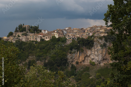 Panoramic view of Jenne  a little medieval village in the lazio region Italy 