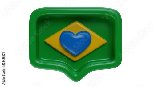 Selo 3d isolado para copa do mundo brasil