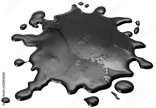 Cuadro en lienzo Black oil spill splash
