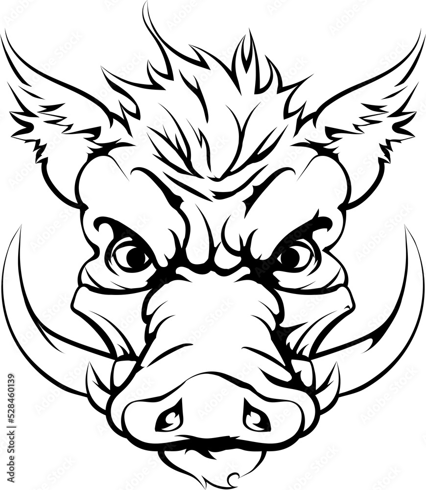 Boar sports mascot head