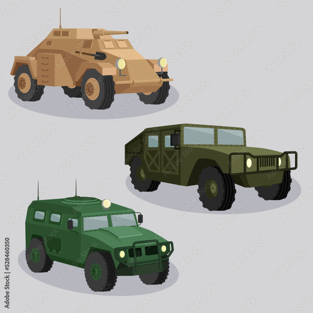 cartoon military truck