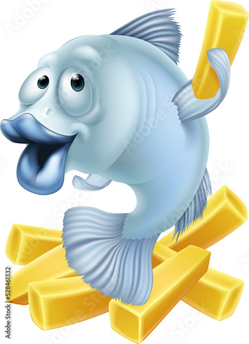 Fish and chips cartoon