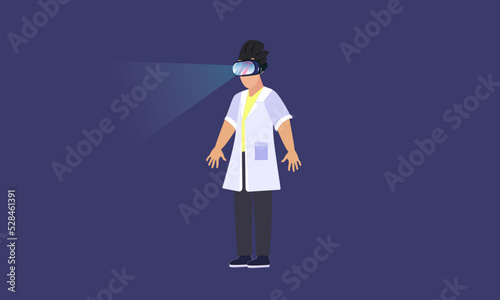 Character, Cybernetics, Doctor, Man with 3d glasses, Scientist