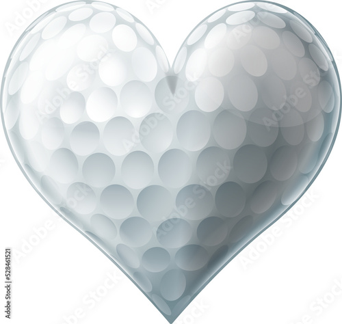 Love golf ball heart