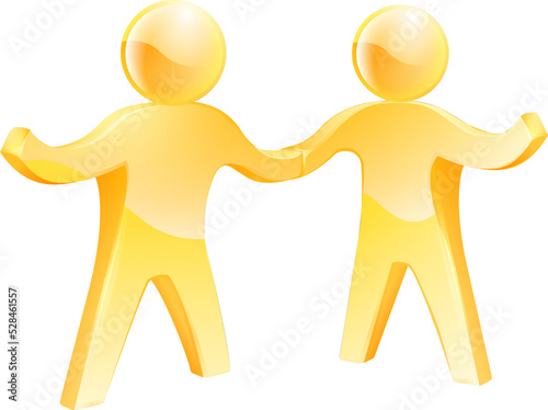 Handshake gold men