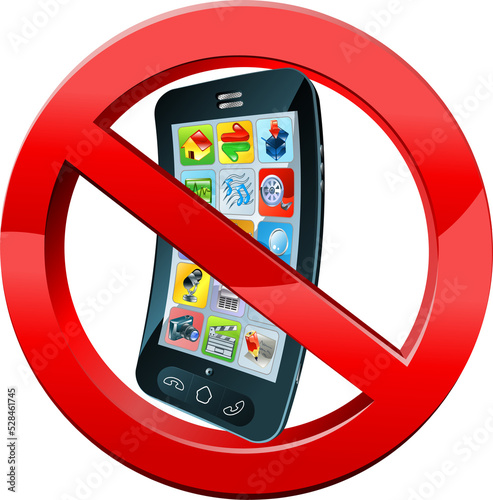 Tableau sur toile Turn off mobile phones sign