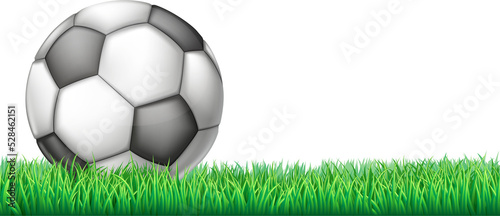 Soccer football ball on pitch