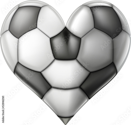 Love soccer heart