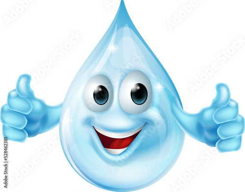 Water drop mascot
