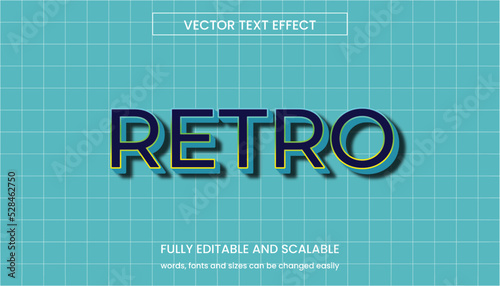 Retro Editable Texts Effect Modern