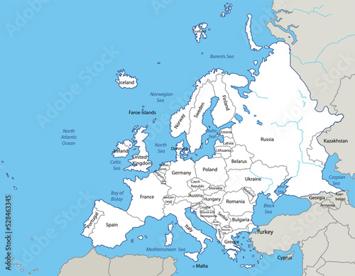 Vector illustration - map of Europe