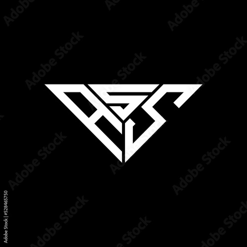 ASS letter logo creative design with vector graphic, ASS simple and modern logo in triangle shape.