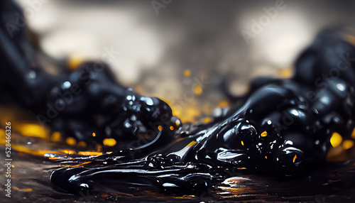 Canvas Print Black oil factory