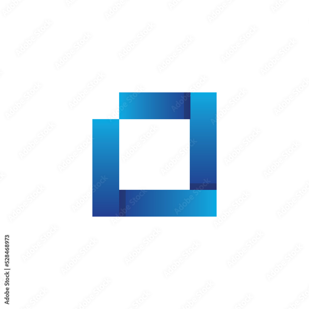 Blue cube design logo for business company. Blue cube design logo for business company.