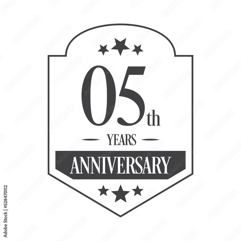 Luxury 05th years anniversary vector icon, logo. Graphic design element Luxury 05th years anniversary vector icon, logo. Graphic design element