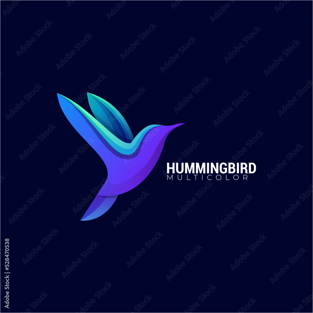 fly bird modern colorful gradient logo fly bird modern colorful gradient logo
