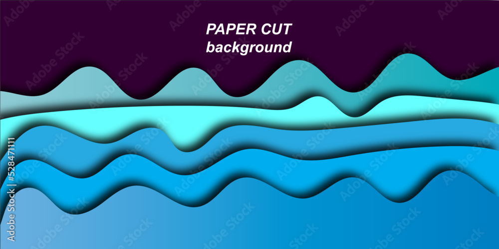 Abstract modern colorful paper cut shapes background. You can use template, banner, poster, brochure, book cover, booklet design.