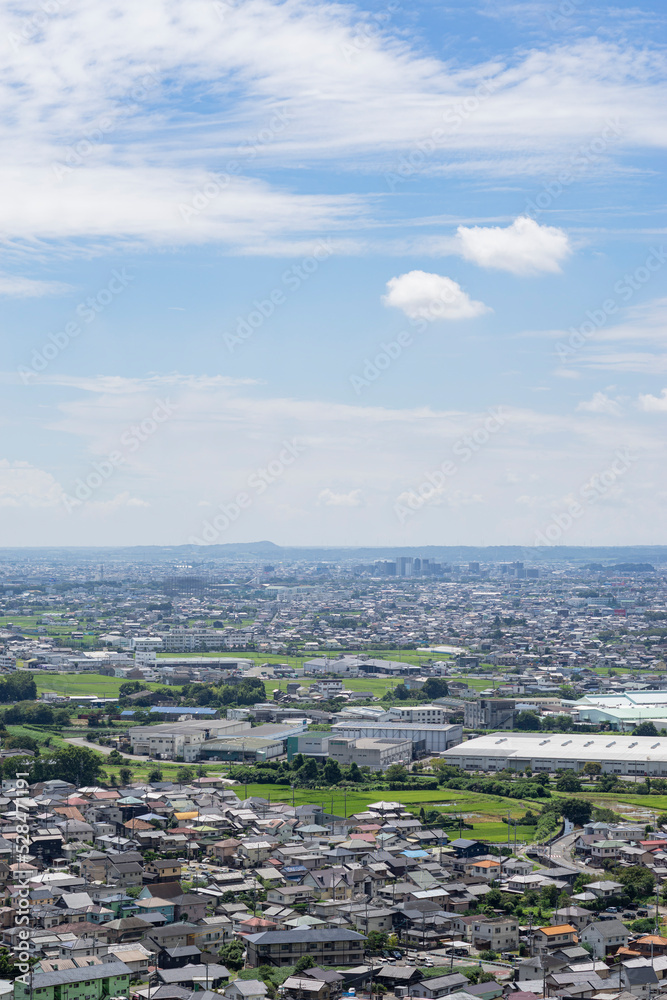 Obraz premium 夏の藤枝市の街並み