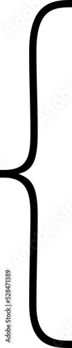 Fotografi Braces or curly brackets icon