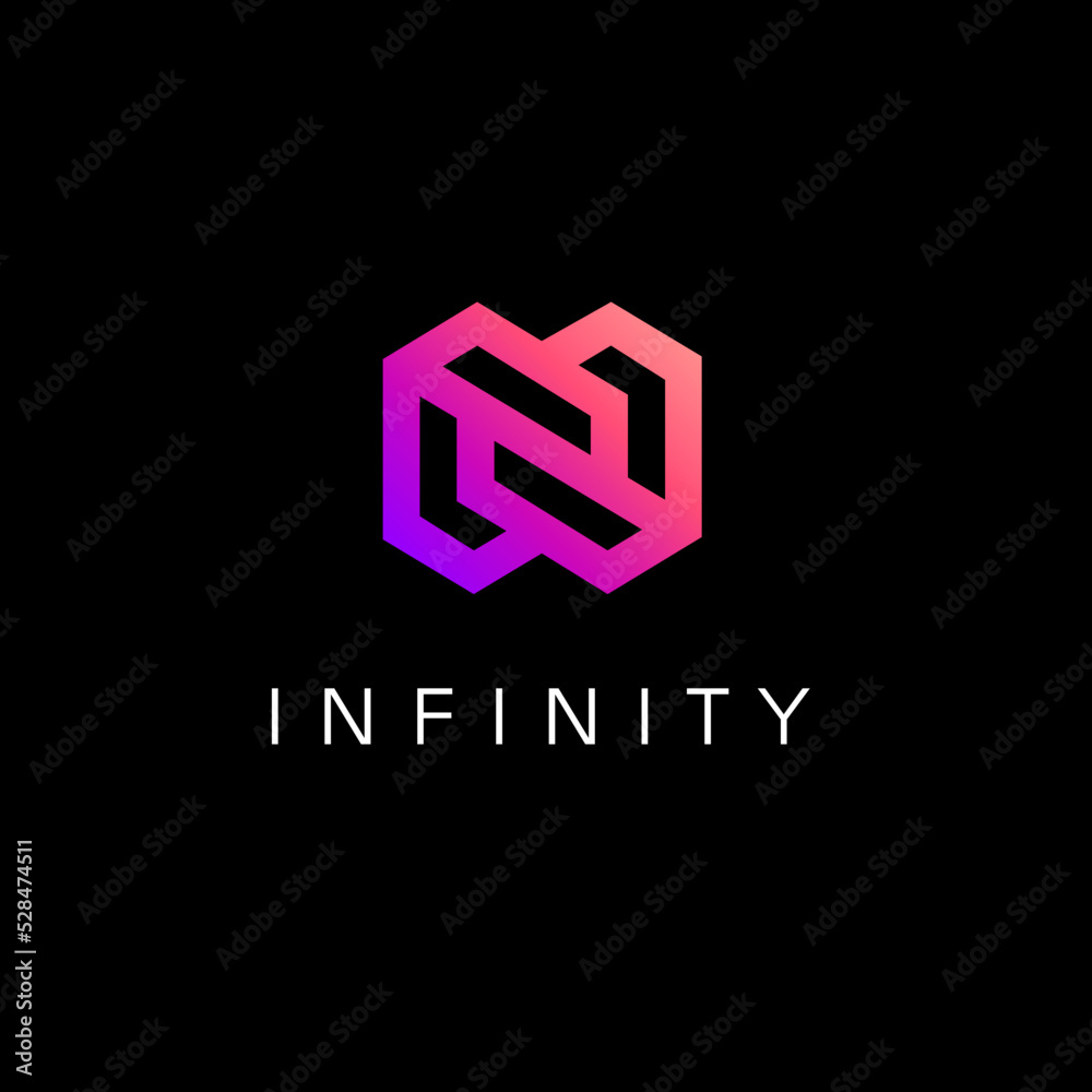 Vector logo design template for business. Infinity symbol.