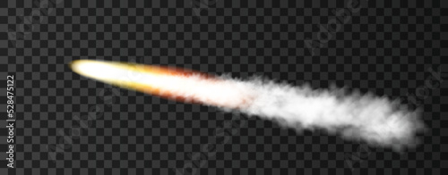 Smoke from military rocket launch.