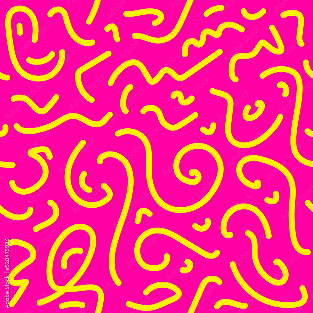 Abstract Doodle Lines Seamless Pattern Abstract Doodle Lines Seamless Pattern
