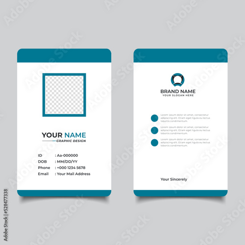 Modern and Clean Business id Card Template Design